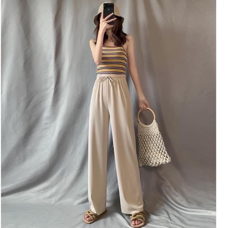 Quần ống rộng culottes tăm dài 95cm siêu Hot | WebRaoVat - webraovat.net.vn