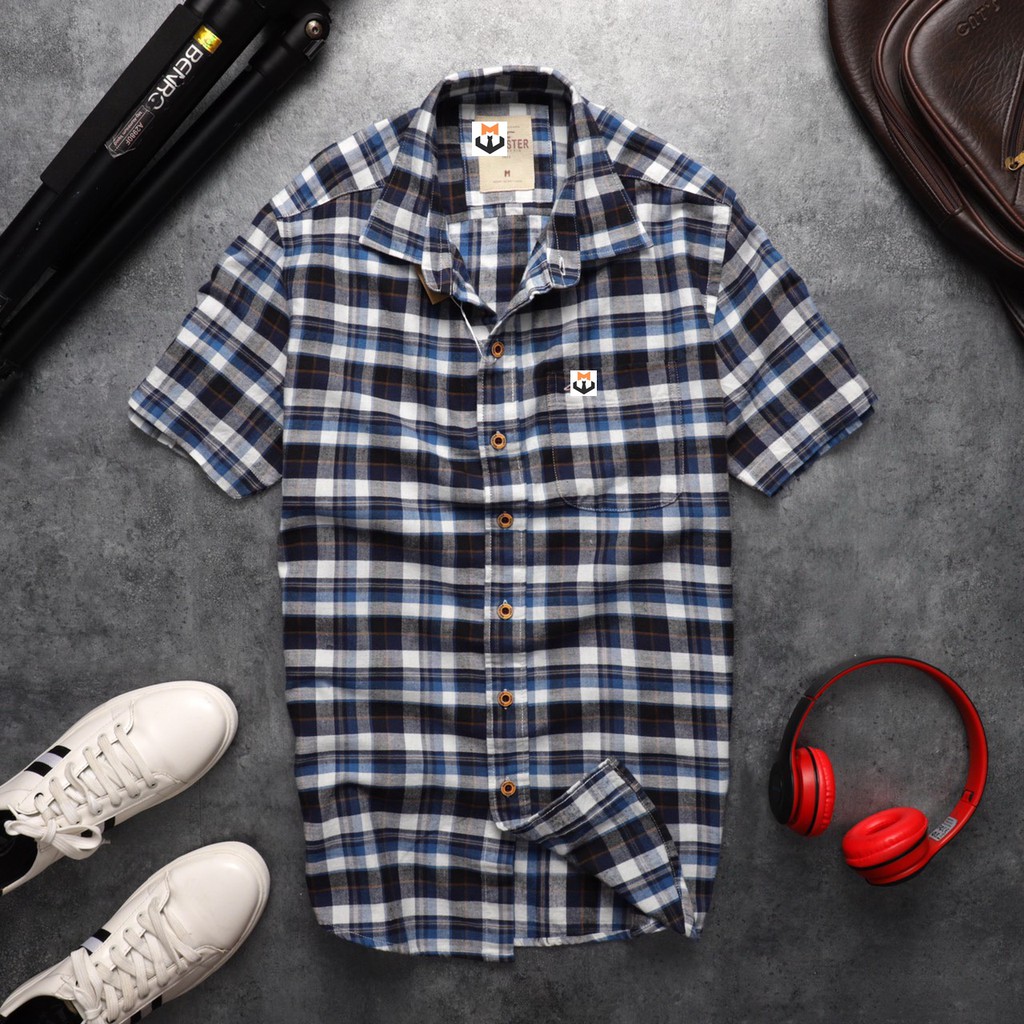 Áo sơ mi nam Hollister tay ngắn cao cấp fannel shirt - Modife Shop