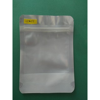 Túi Zip 2 mặt bạc / trong 12x17