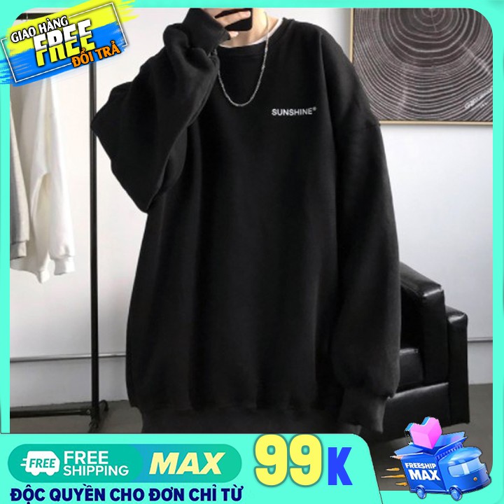 Áo sweater nam nữ Sunshine phong cách, Áo nỉ bông ULZZANG form rộng Unisex Tomx AN03