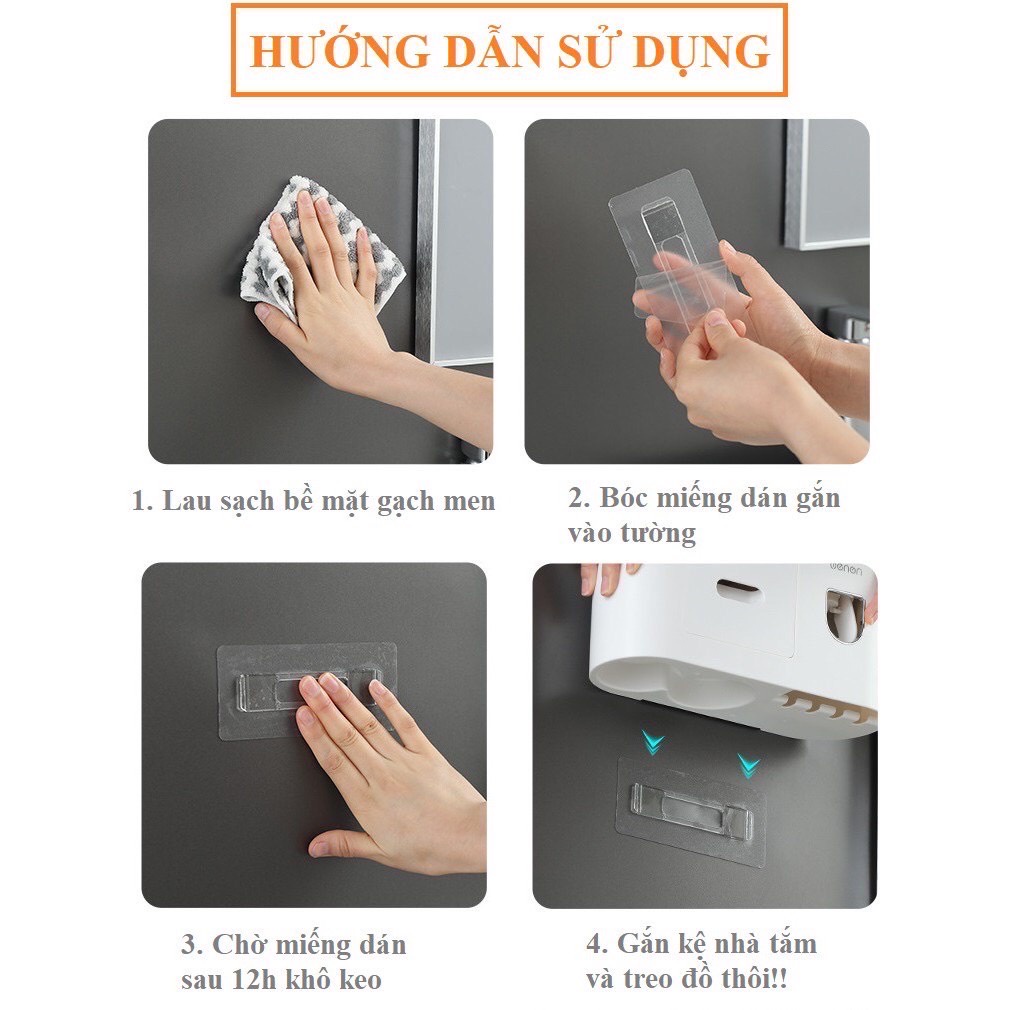 Kệ nhả kem đánh răng tự động, hộp đựng kem đánh răng thông minh, nhả kem đánh răng tự động