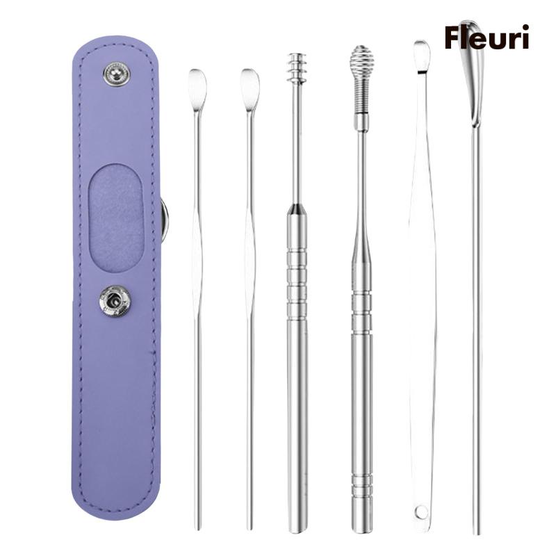 Bộ 6 Dụng Cụ Lấy Ráy Tai Bằng Thép Không Gỉ Tiện Dụng