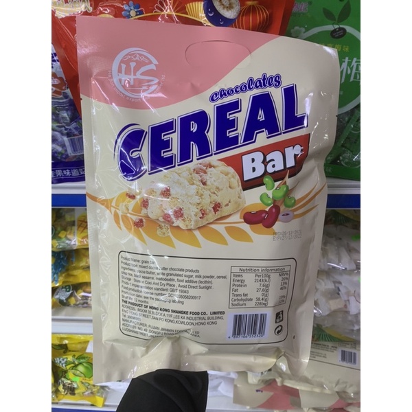 Bánh Ngũ Cốc Yến Mạch, Hạt đậu Cereal Bar Nhập Khẩu HONG KONG 330g