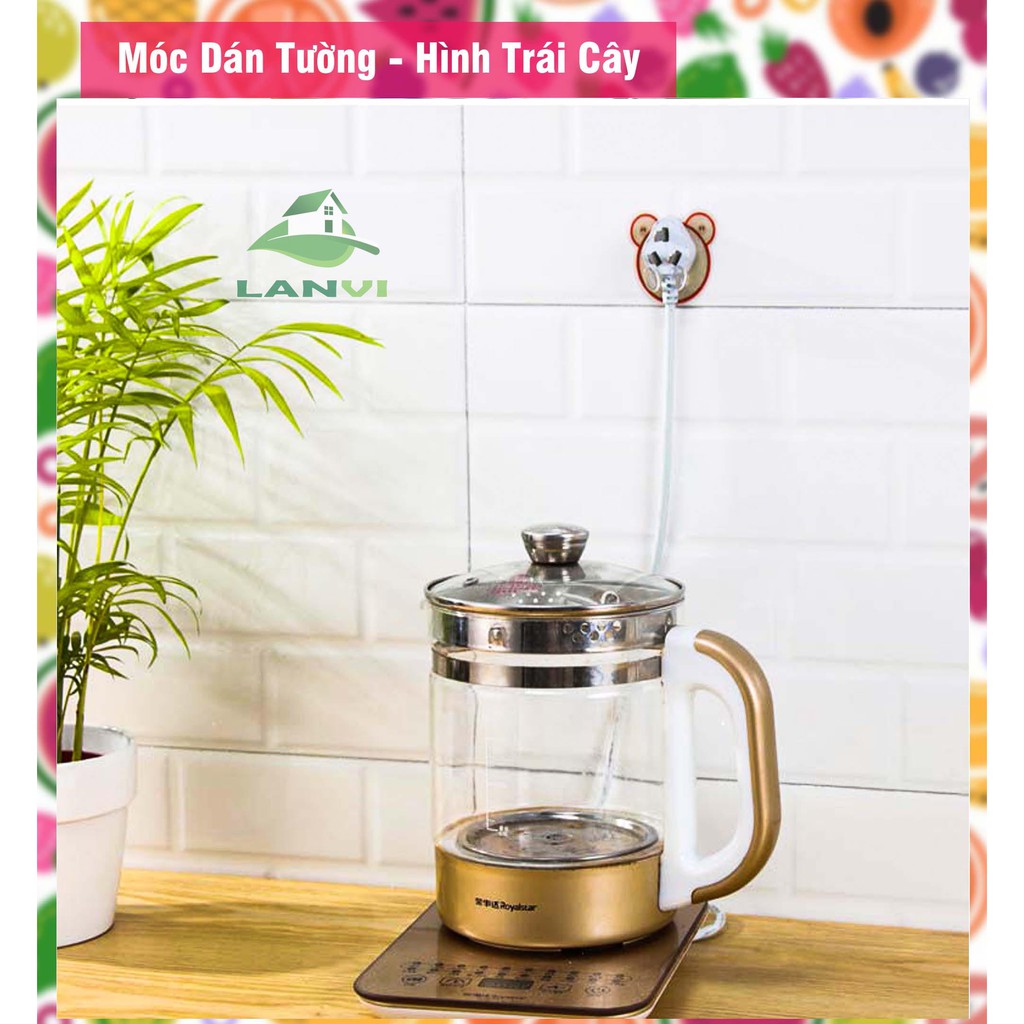 Móc Dán Tường Treo Đồ Chịu Lực - Hoạ Tiết Hình Trái Cây - Kích Thước (5.8cm x 6.2cm)