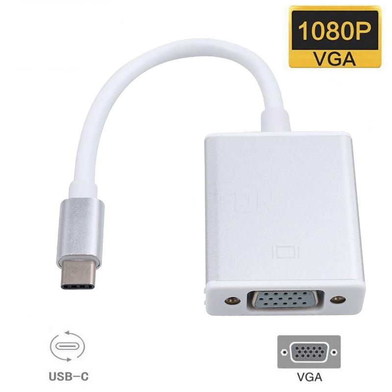 Cáp chuyển đổi USB 3.1 Type C sang VGA 1080P dành cho Macbook