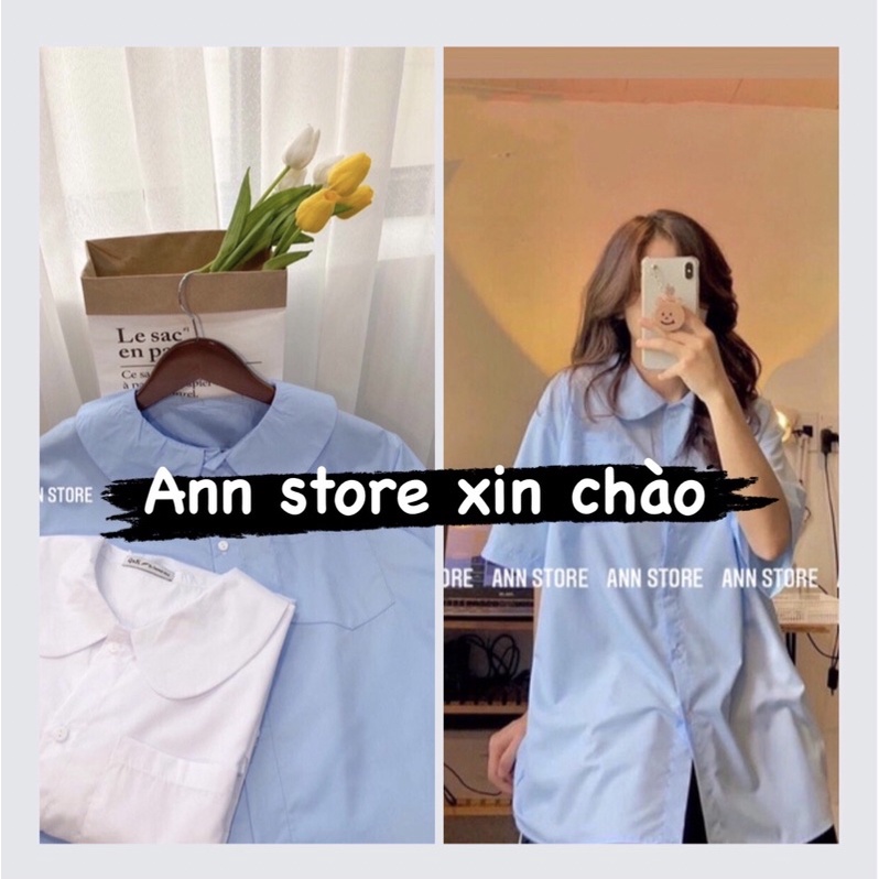 (Video mẫu)Áo sơ mi ulzzang cổ bèo học sinh trẻ trung