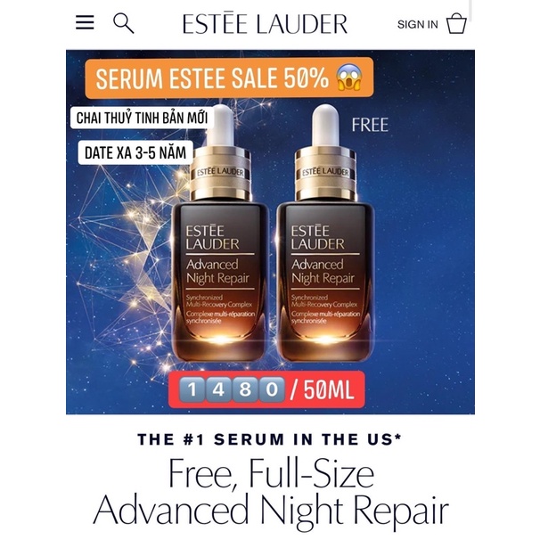 Tinh chất dưỡng da Estee Lauder Advantage Night Repair (BẢN MỚI CHAI THUỶ TINH)