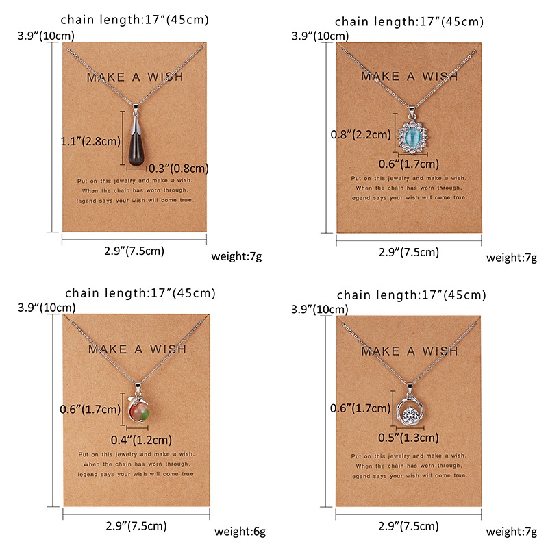 Vòng cổ RINHOO FRIENDSHIP mặt tùy chọn khảm đá thời trang