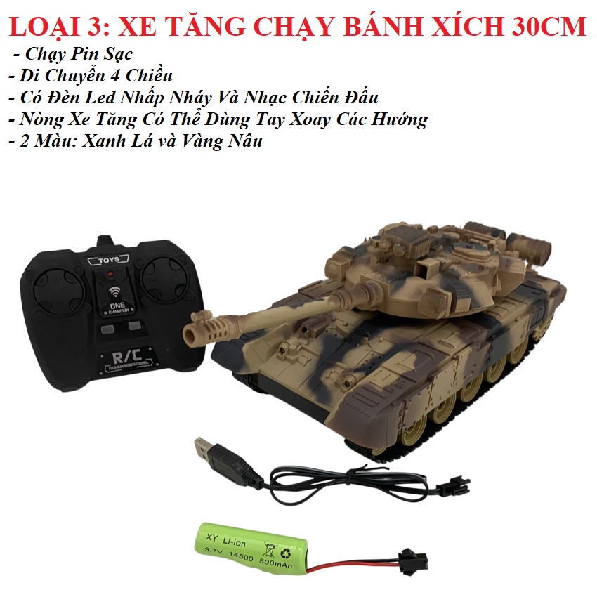 Xe Tăng Điều Khiển Từ Xa Đa Dạng Mẫu, Di Chuyển Vượt Địa Hình, Đèn Sáng Lấp Lánh, Nhạc Chiến Đấu Vui Nhộn