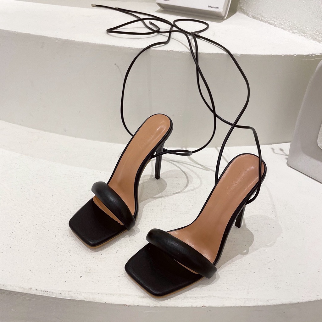 Giày cao gót buộc dây gót nhọn 9 phân, sandal cao gót buộc dây gót nhọn Chị Đẹp Store mã M129