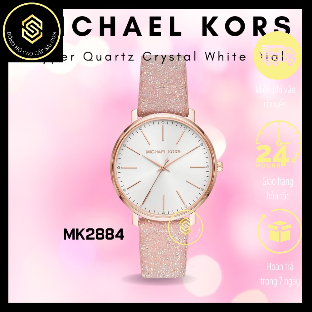 Đồng Hồ Nữ Michael Kors Pyper MK2884 Dây Da Kim Tuyến , Size 38mm