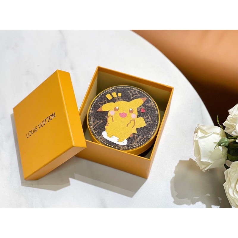 Hộp đựng trang sức da thật cao cấp hình pokemon thương hiệu Louis Vuitton LV hàng 1-1 vip