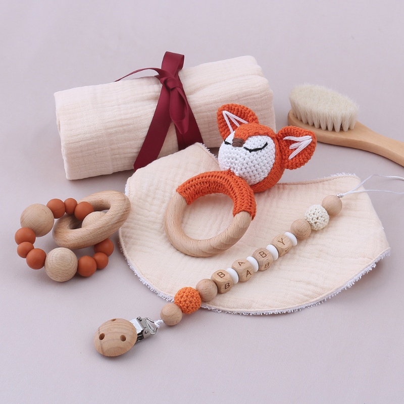 Bộ 6 Món Đồ Chơi Gồm Áo + Yếm + Băng Cài Đầu + Băng Cài Đầu Lục Giác Cho