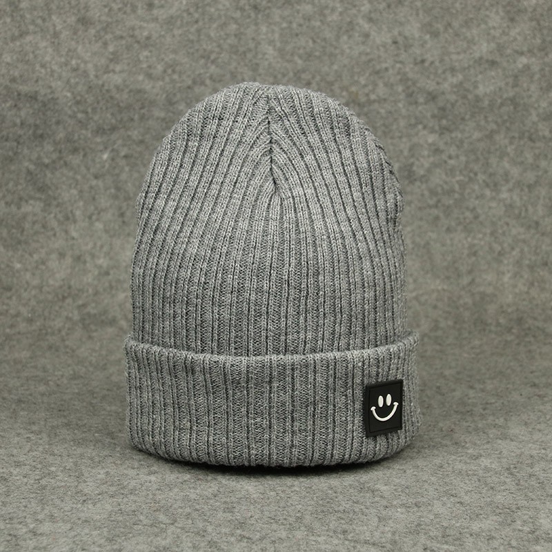 Dễ Thương Mũ Len Beanie Hình Mặt Cười