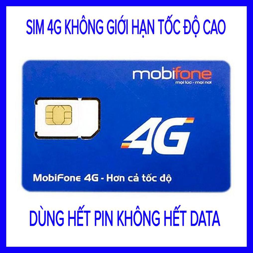 SIM 4G MAX BĂNG THÔNG MOBIFONE VPB51 trọn gói 12t không giới hạn Data