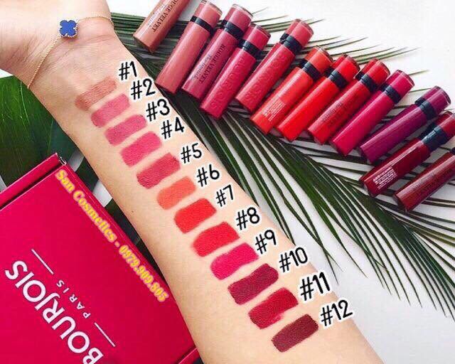 Son bouejois thỏi về màu thửa  04, 05, 07, 08, 09 , 11 ✈️Hàng Pháp   SON BOURJOIS VELVET