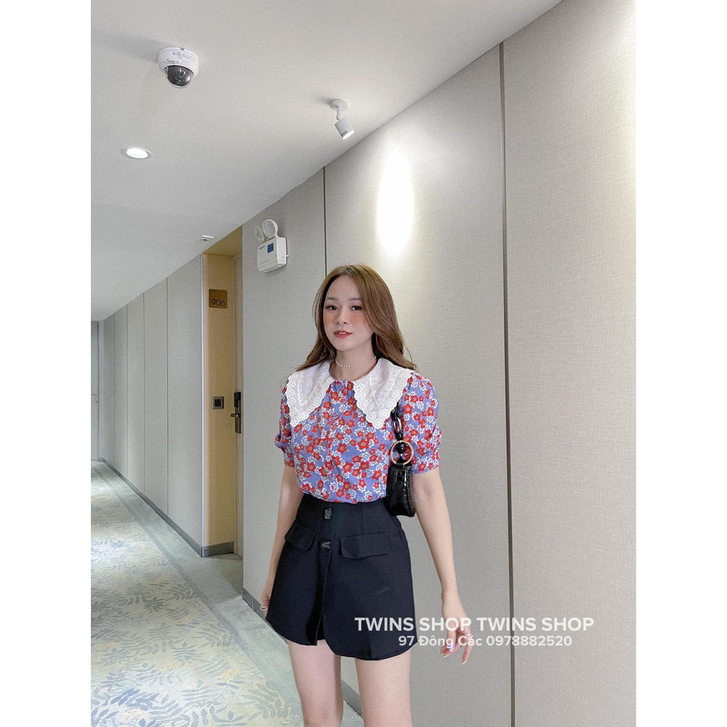 quần giả váy nắp túi 2 khuy