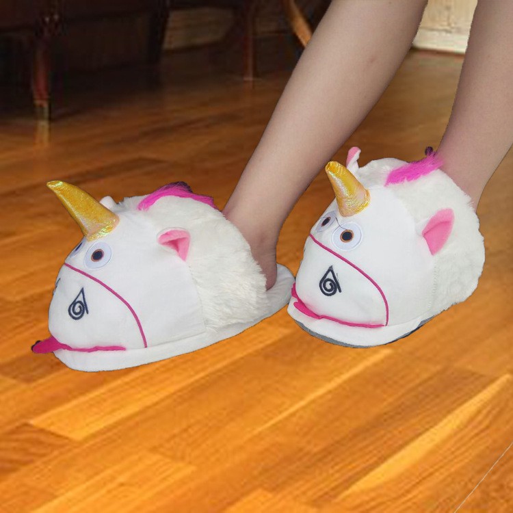 Dép bông mang trong nhà thiết kế hình kỳ lân dễ thương