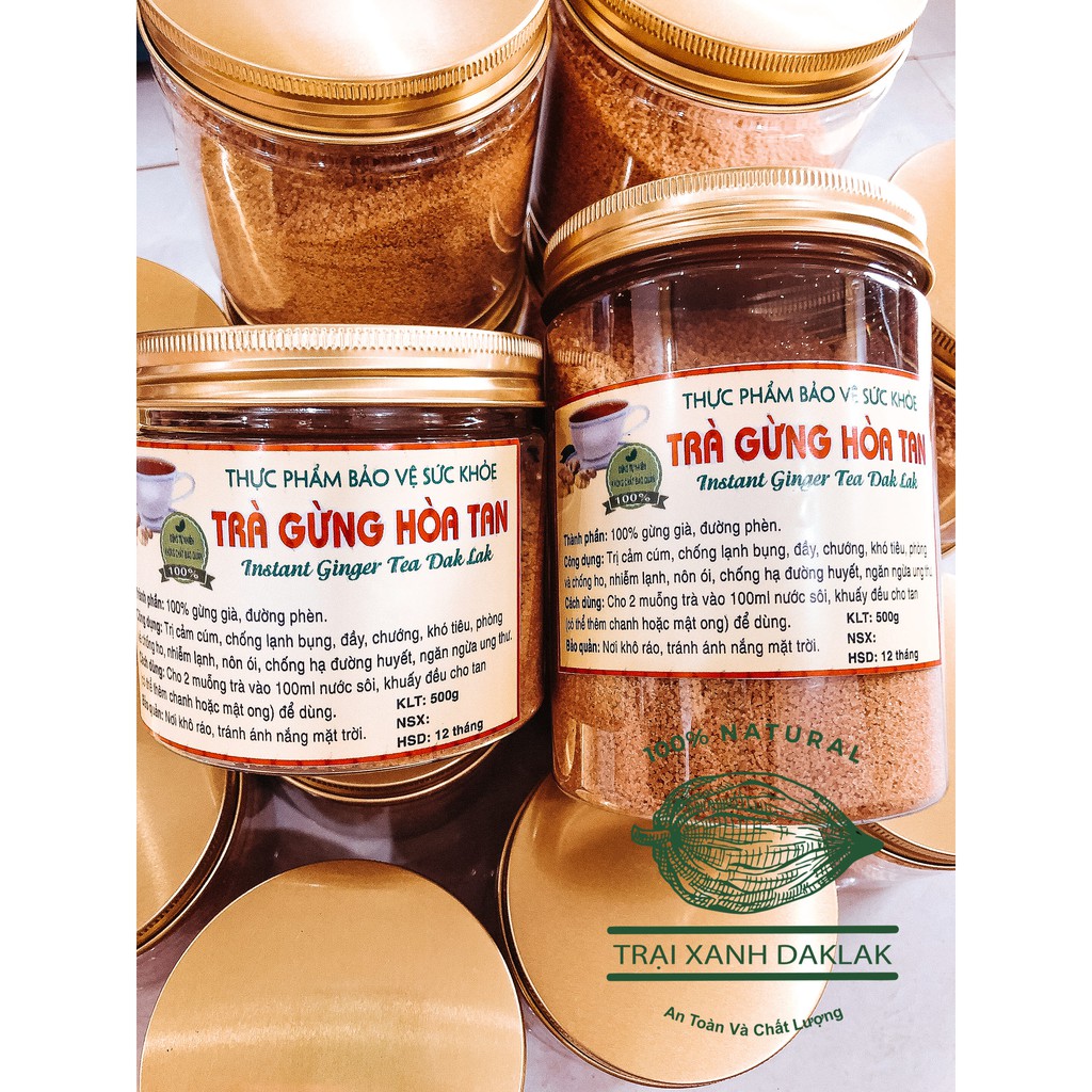 Trà Gừng cao cấp DakLak, Sản phẩm từ thiên nhiên origanic ,Trà giảm cân sạch an toàn 250/500gram