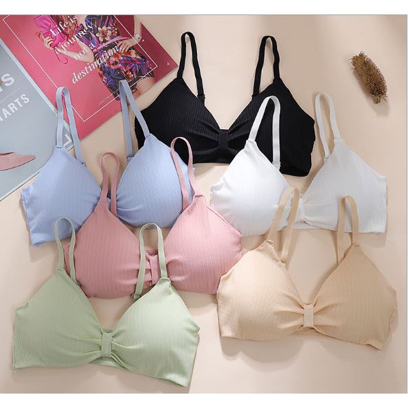 [RẺ VÔ ĐỊCH] Áo bra nữ len tăm hình nơ thể thao âng ngực - Áo bralette coton mềm không gọng mút mỏng Y27 | BigBuy360 - bigbuy360.vn