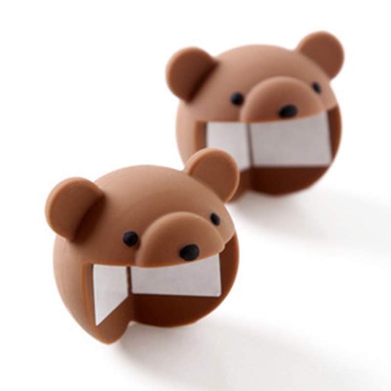 Bộ 2 Miếng Bọc Cạnh Bàn Bằng Silicon Mềm Họa Tiết Hoạt Hình Bảo Vệ An Toàn Cho Bé