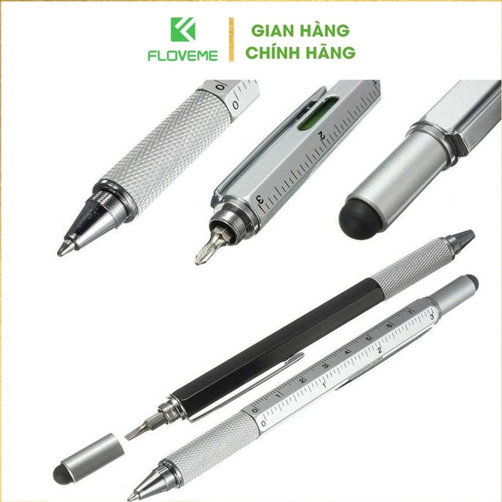 Bút cảm ứng Floveme 6 in 1 Đa Chức Năng Đầu Bút Cảm Ứng Chạm Màn Hình Tích Hợp Tua Vít Tiện Lợi .