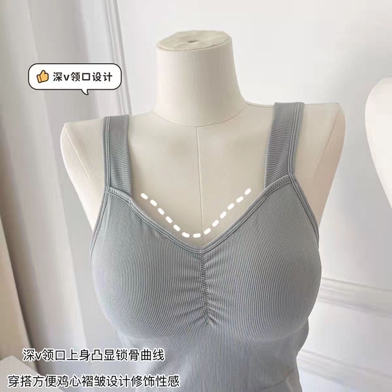 Áo Ống Mỏng Không Dây Ôm Dáng Không Gọng Hở Lưng Xinh Xắn Cho Nữ