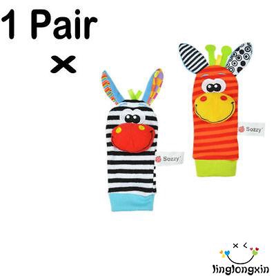 Cặp băng quấn cổ tay/chân trang trí hình động vật nhồi bông dễ thương cho bé