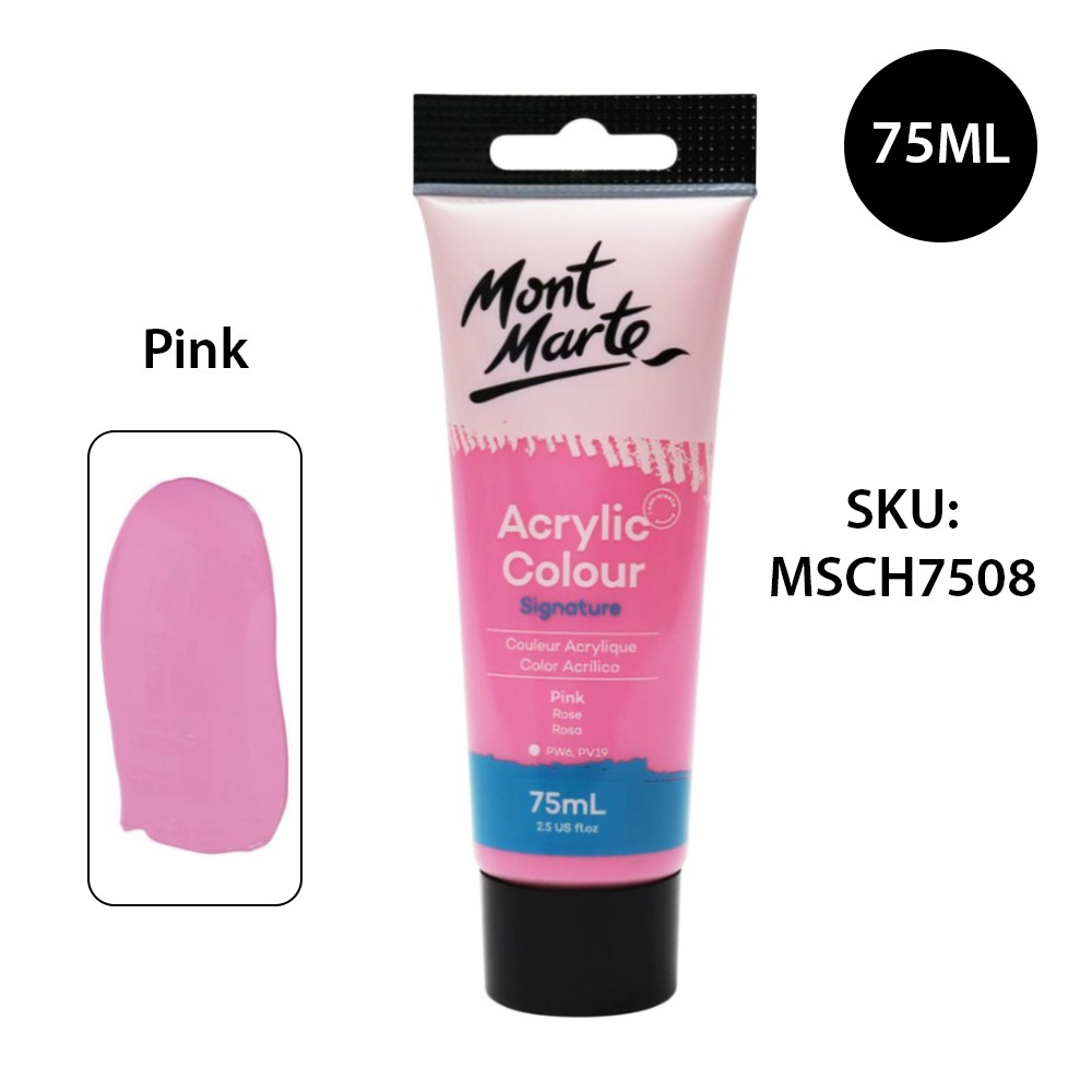 Màu Acrylic Mont Marte 75ml - Pink - Acrylic Colour Paint Signature 75ml (2.54oz) - MSCH7508