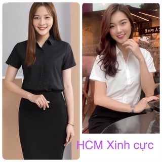 Tuyệt 🌸1007🌸 Áo sơ mi tay cộc ko túi xinh 🌸xin 🌸mịn🌸🌸 chuẩn