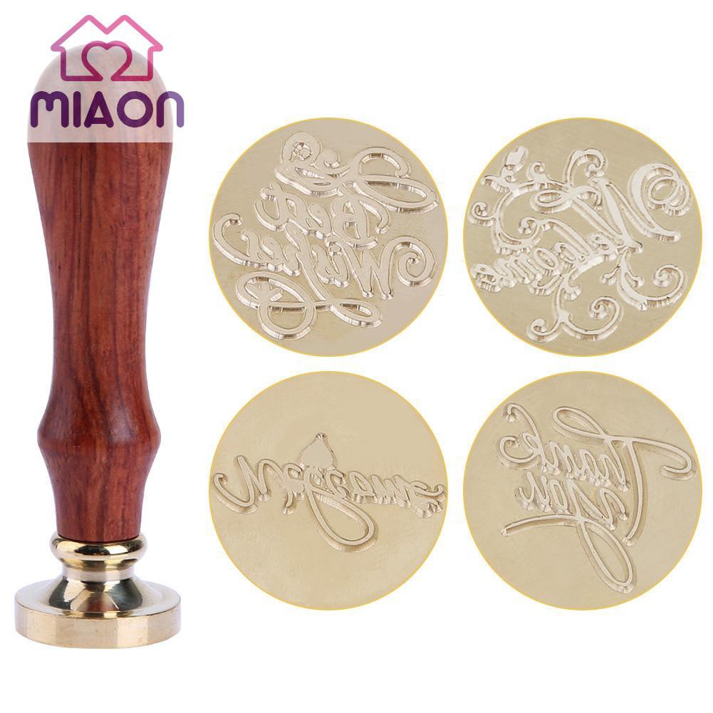 Sáp Retro Wood Letter Sealing Wax Seal Stamp Post Decorative Stamping Craft