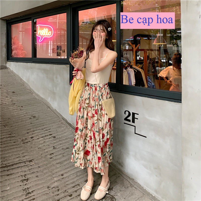 Chân Váy Xếp Ly In Hoa VD0042 | BigBuy360 - bigbuy360.vn
