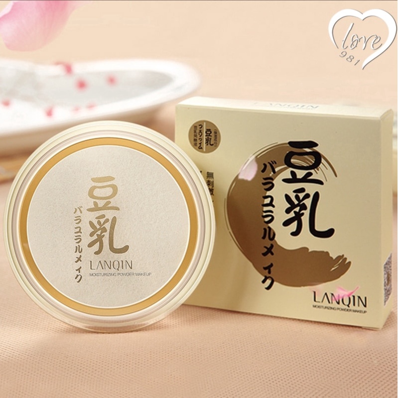 Phấn Phủ Lanqin Từ Sữa Đậu Nành Lâu Trôi Kiềm Dầu Chống Thấm Nước Làm Sáng Da Không Để Lại Dấu
