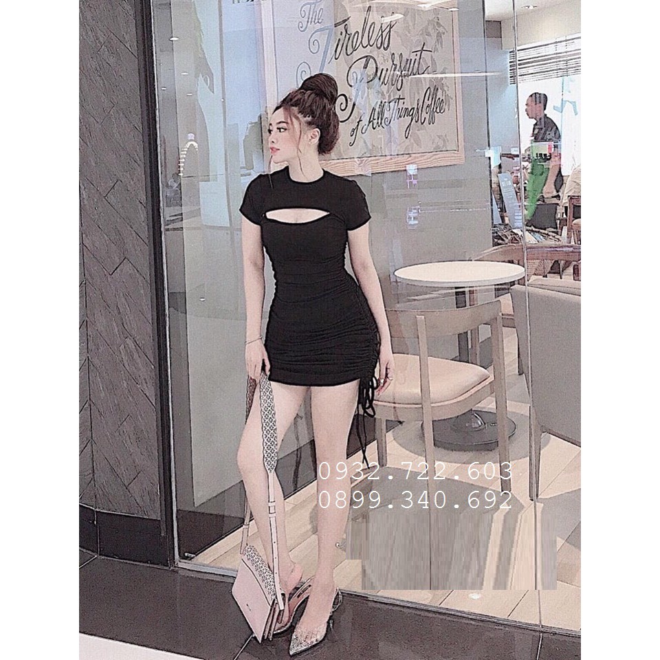 Đầm Body Rút Dây Khoét Ngực