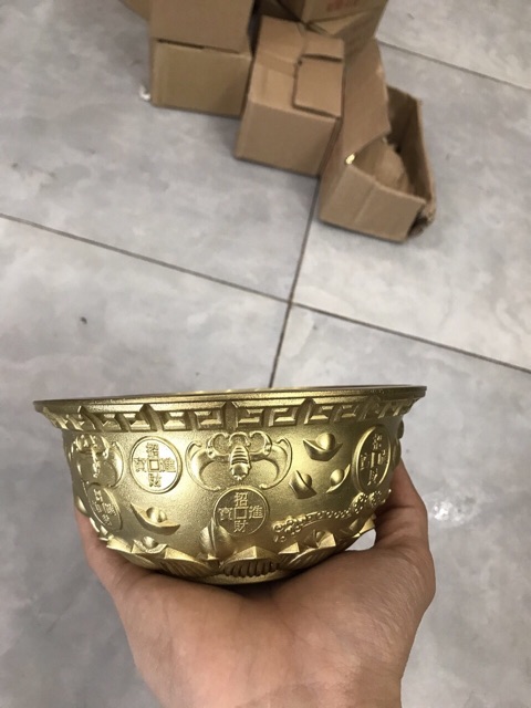 Bát Thỏi Vàng Bằng Đồng Dày Đẹp Bát Thờ Cúng