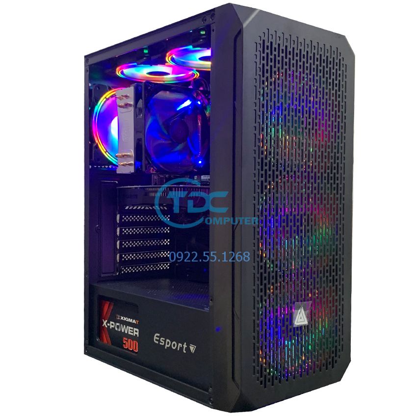 Case máy tính để bàn chơi game MAX PC CPU core i3 10105F, Ram 8GB,SSD 256GB, Card 1050TI+ Qùa Tặng Khủng