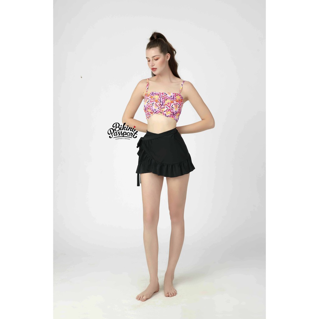 Áo bơi Nữ BIKINI PASSPORT kiểu dáng croptop hai dây- màu Hồng - BS371_PK