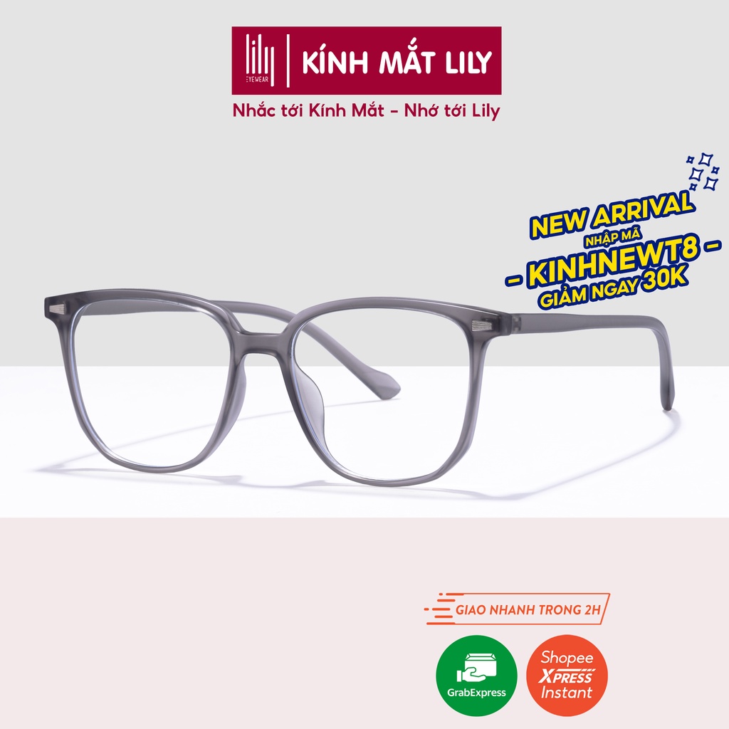 Gọng kính mắt vuông nam nữ LILYEYEWEAR chất liệu nhựa cứng cáp nhẹ nhàng màu sắc thời trang 7165