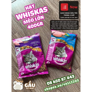 hạt Whiskas mèo trưởng thành túi nhỏ 400gr