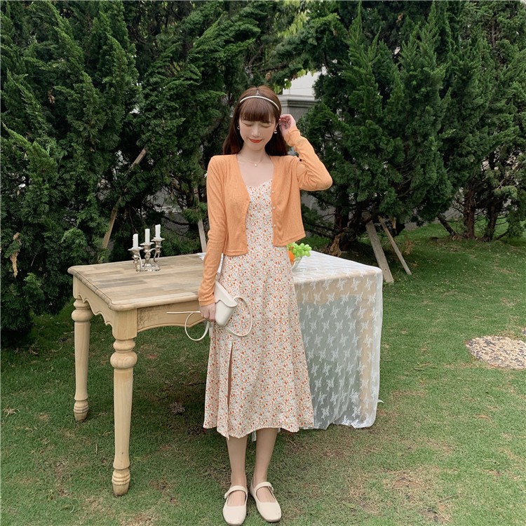 đầm ulzzang Voan Hoa Tay Dài Thời Trang Dành Cho Nữ | BigBuy360 - bigbuy360.vn