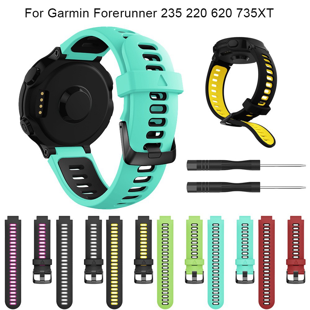 Dây Đeo Tay Chất Liệu Silicon Cho Garmin Forerunner 220 /230/65 / 620 / 630 / 735xt