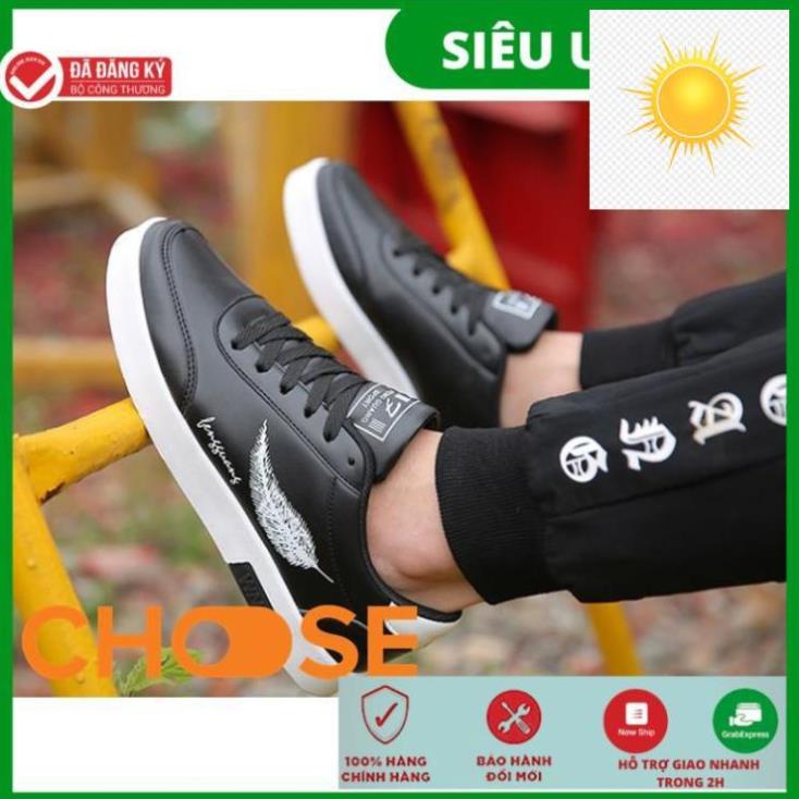 Giày Nam Choose Giày Thể Thao Bata Nam Họa Tiết Lông Vũ Ấn Tượng, Phong Cách Hàn Quốc GK6K6