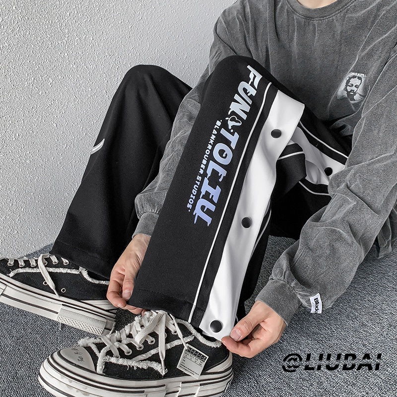 Quần dài ống rộng thời trang hip hop thịnh hành cỡ M-3XL cho nam