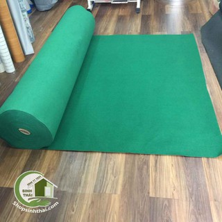 [ Kho thảm nỉ ] Thảm nỉ trải sàn màu xanh lá cây - 1m²