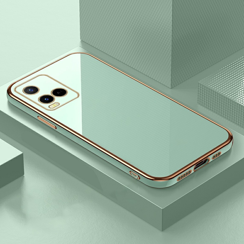 Ốp Điện Thoại Mạ Điện 7 Màu Sang Trọng Đơn Giản Dành Cho Vivo Y33S Y21T Y21 Y21S