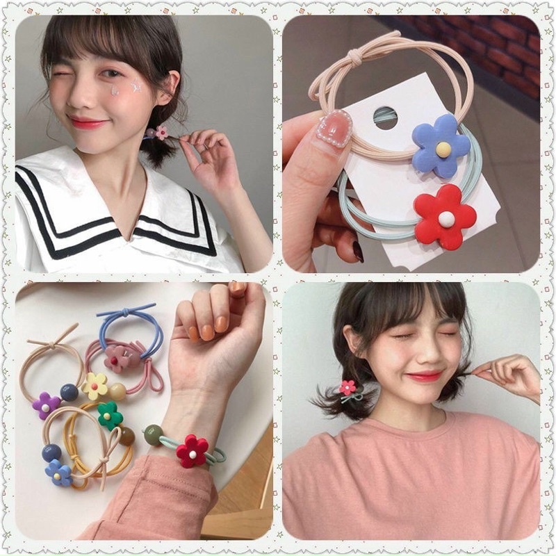 Combo sỉ 10 chiếc dây buộc tóc xinh xắn mẫu đơn giản (đủ màu)