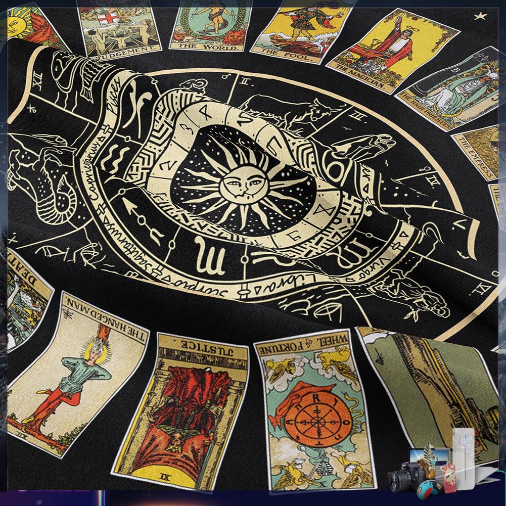 Thảm Treo Tường Trang Trí 95x73cm In Hình Lá Bài Tarot Mandala