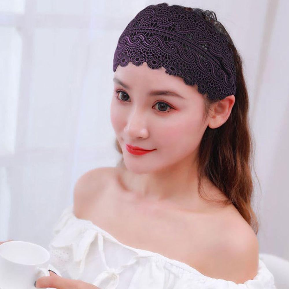 DARON Băng Đô Cài Tóc Bản Rộng Họa Tiết Hoa Thời Trang Hàn Quốc