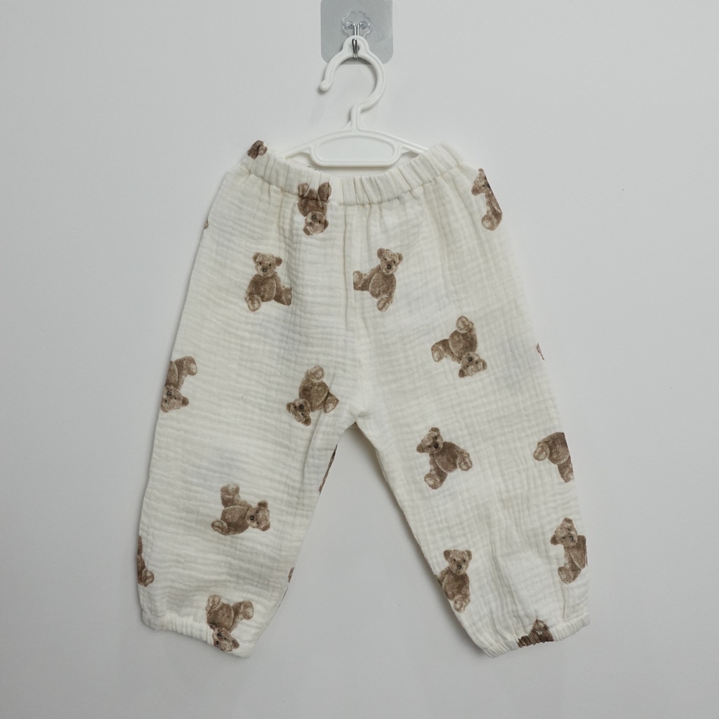 (Hàng thiết kế) Quần Bom Hoạ Tiết Gấu xinh Cho Bé Bear Bomber_Haaro Babies