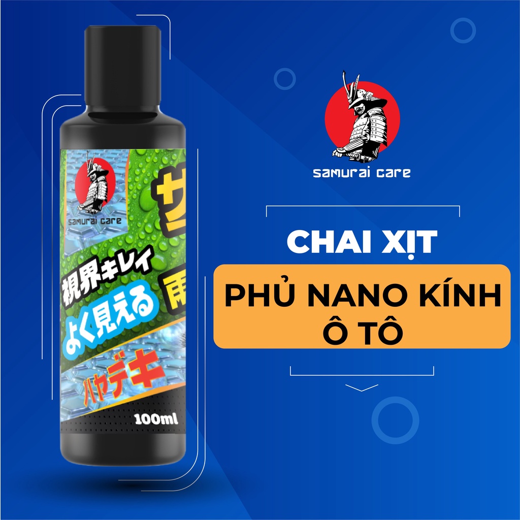 Chai xịt phủ nano kính ô tô Sumurai Care - Chống nước cho kính ô tô - Nano xịt kính chống bám nước mưa